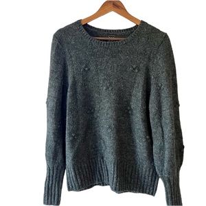 Gap Women’s Sweater Crewneck Balloon Sleeve Alpaca Wool Blend Size Medium